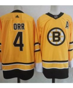NHL Bruins 4 Bobby Orr Yellow 2020 New Men Jersey
