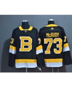 NHL Bruins 73 Charlie McAvoy Black Men Jersey