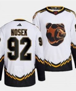 NHL Bruins 92 Tomas Nosek White 2022-23 Retro Men Jersey