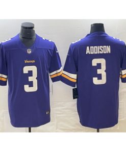 Nike Vikings 3 Addison Purple Vapor Untouchable Limited Men Jersey