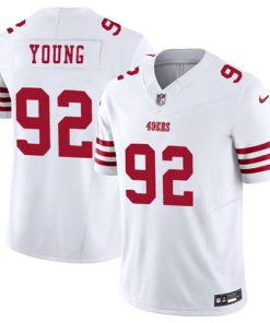 Men's San Francisco 49ers #92 Chase Young White 2023 F.U.S.E. Vapor Limited Football Stitched Jersey