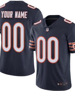 Men's Chicago Bears Customized Navy Blue Team Color Vapor Untouchable Stitched Limited Jersey