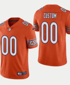 Men's Chicago Bears Customized Orange Team Color Vapor Untouchable Stitched Limited Jersey