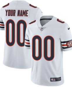 Men's Chicago Bears Customized White Vapor Untouchable Stitched Limited Jersey