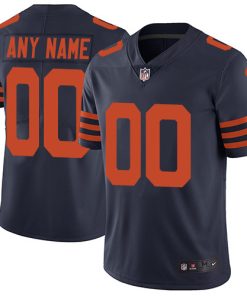 Men's Chicago Bears Navy Blue Alternate Vapor Untouchable Custom Stitched Jersey