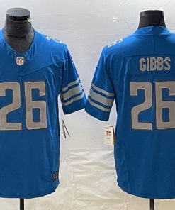 Men's Detroit Lions #26 Jahmyr Gibbs Blue 2023 F.U.S.E. Vapor Untouchable Limited Football Stitched Jersey