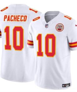Men's Kansas City Chiefs #10 Isiah Pacheco White 2023 F.U.S.E. Vapor Untouchable Limited Football Stitched Jersey