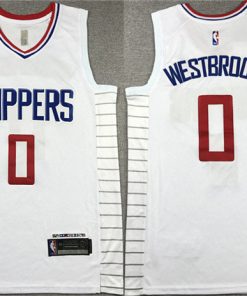 Men's Los Angeles Clippers #0 Russell Westbrook White 2023 Association Edition Stitched Jersey