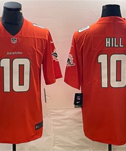 Men's Miami Dolphins #10 Tyreek Hill Orange Vapor Untouchable Limited Football Stitched Jersey