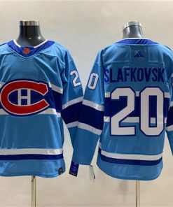 Men's Montreal Canadiens #20 Juraj Slafkovsky 2022-23 Reverse Retro Stitched Jersey