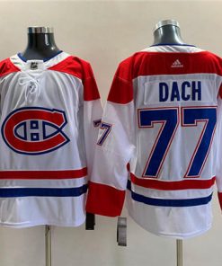 Men's Montreal Canadiens #77 Kirby Dach White Stitched Jersey