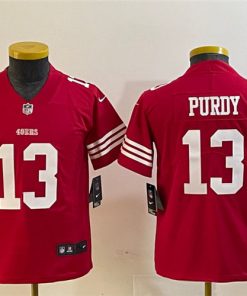 Youth San Francisco 49ers #13 Brock Purdy Red Stitched Jersey