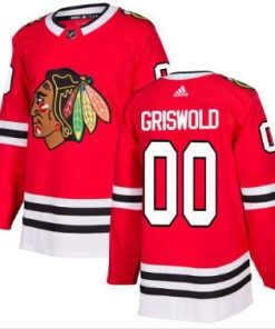 Chicago Blackhawks #00 Clark Griswold Stitched Red Home Jersey