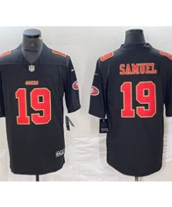 49ers 19 Deebo Samuel Black Red Vapor Limited Men Jersey