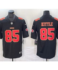 49ers 85 George Kittle Black Red Vapor Untouchable Limited Men Jersey
