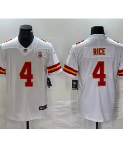 Chiefs 4 Rice White Vapor Untouchable Limited Men Jersey