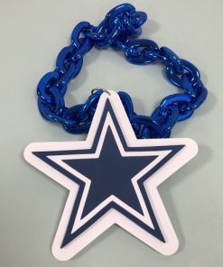 Dallas Cowboys Throwback Blue Big Jumbo Fan Chain Necklace