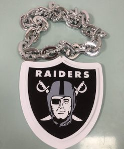 Las Vegas Raiders Throwback Sliver Big Jumbo Fan Chain Necklace