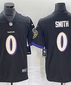 Men’s Baltimore Ravens #0 Roquan Smith Black Vapor Untouchable Limited Football Stitched Jersey