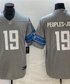 Men's Detroit Lions #19 Donovan Peoples-Jones Gray Vapor Untouchable Limited Stitched Jersey