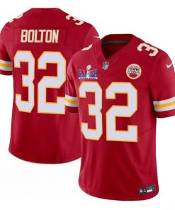 Men's Kansas City Chiefs #32 Nick Bolton Red F.U.S.E. Super Bowl LVIII Patch Vapor Untouchable Limited Football Stitched Jersey