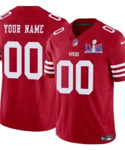 Men's San Francisco 49ers Active Player Custom Red 2024 F.U.S.E. Super Bowl LVIII Patch Vapor Untouchable Limited Football Stitched Jersey