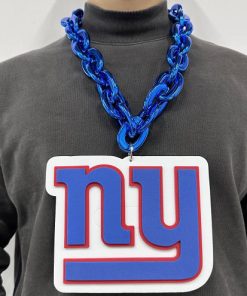 New York Giants Throwback Blue Big Jumbo Fan Chain Necklace