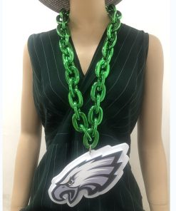 Philadelphia Eagles Throwback Green Big Jumbo Fan Chain Necklace