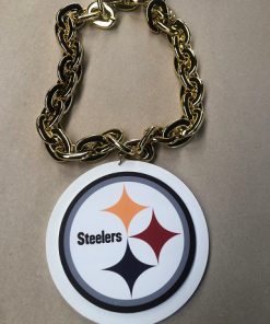 Pittsburgh Steelers Throwback Gold Big Jumbo Fan Chain Necklace