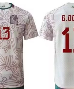 Men's Mexico #13 G.Ochoa White Home Soccer Jersey