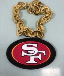 San Francisco 49ers Throwback GOLD Big Jumbo Fan Chain Necklace