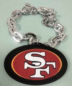 San Francisco 49ers Throwback Sliver Big Jumbo Fan Chain Necklace