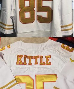 Men's San Francisco 49ers Customized White Color With Gold Letters Limited Football Stitched Jersey