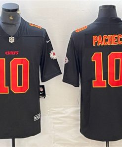 Men's Kansas City Chiefs #10 Isiah Pacheco Black Vapor Untouchable Limited Football Stitched Jersey