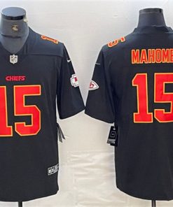 Men's Kansas City Chiefs #15 Patrick Mahomes Black Vapor Untouchable Limited Football Stitched Jersey