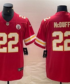 Men's Kansas City Chiefs #22 Trent McDuffie Red Vapor Untouchable Limited Football Stitched Jersey