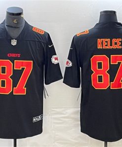 Men's Kansas City Chiefs #87 Travis Kelce Black Vapor Untouchable Limited Football Stitched Jersey