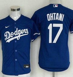 Youth Los Angeles Dodgers #17 Shohei Ohtani Blue Cool Base Jersey