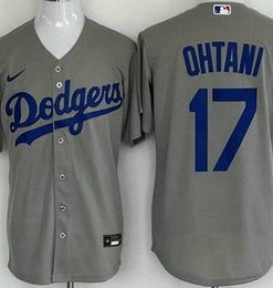 Youth Los Angeles Dodgers #17 Shohei Ohtani Gray Cool Base Jersey