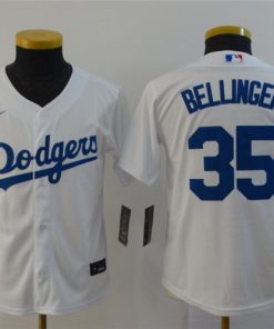 Youth Los Angeles Dodgers #35 Cody Bellinger White Stitched Jersey