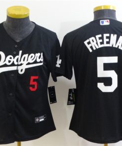 Youth Los Angeles Dodgers #5 Freddie Freeman Black Jersey