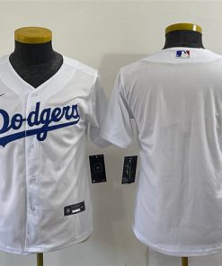 Youth Los Angeles Dodgers Blank White Stitched Jersey