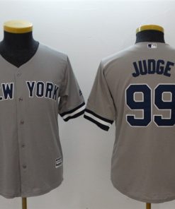 Youth New York Yankees #99 Aaron Judge Gray Cool Base Stitched Jersey