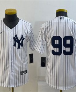 Youth New York Yankees #99 Aaron Judge White Stitched Baseball Jersey