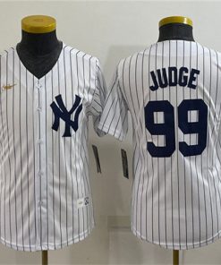 Youth New York Yankees #99 Aaron Judge White Stitched Baseball Jersey1