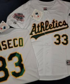 Women Majestic 1989 Oakland A's Athletics Jose Canseco World Series Baseball Jersey