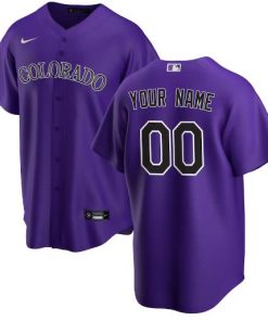 Men's Colorado Rockies Nike Purple Alternate Custom Jersey