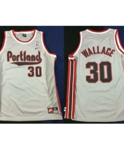 Blazers 30 Rasheed Wallace Gray Men Jersey