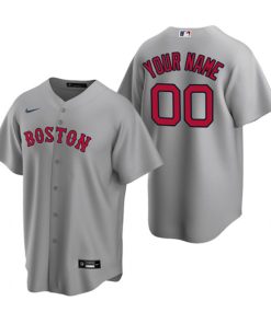 Boston Red Sox Active Player Custom Gray Cool Base Stitched Baseball Jersey