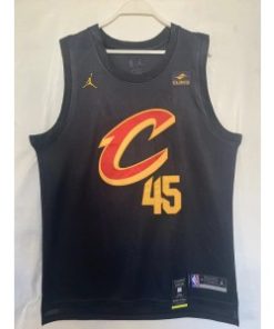 Cavaliers 45 Donovan Mitchell Black Jordan Men Jersey
